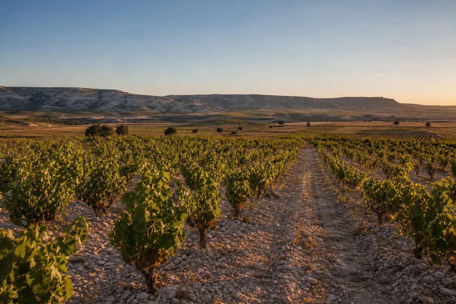 Viñedo en Ribera del Duero, Aranda de Duero, Burgos, con tempranillo en producción — foto 1